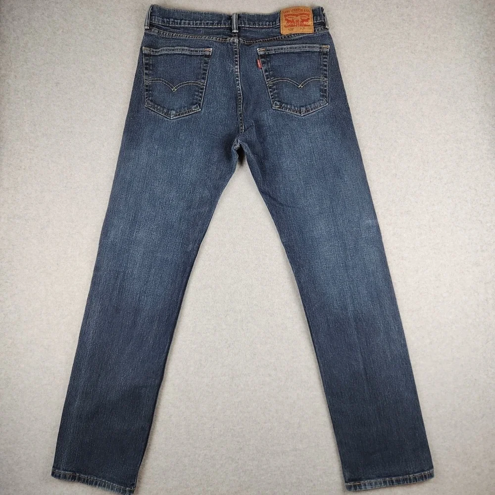 Levi's 505 Regular Fit Straight Leg‎ Jeans Men's W34 L34 Mid Rise Stretch